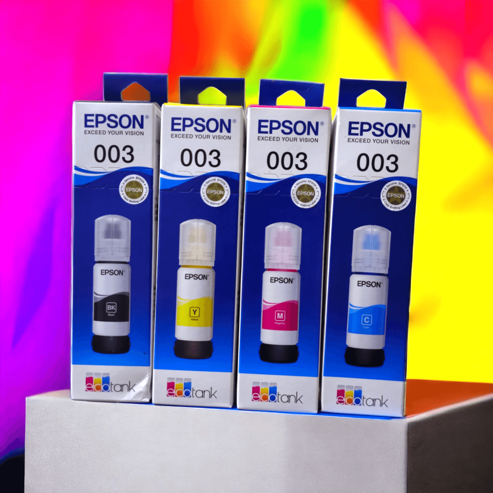 Epson 003 Genuine EcoTank Ink — available at More Copy Systems, Ernakulam, Kochi