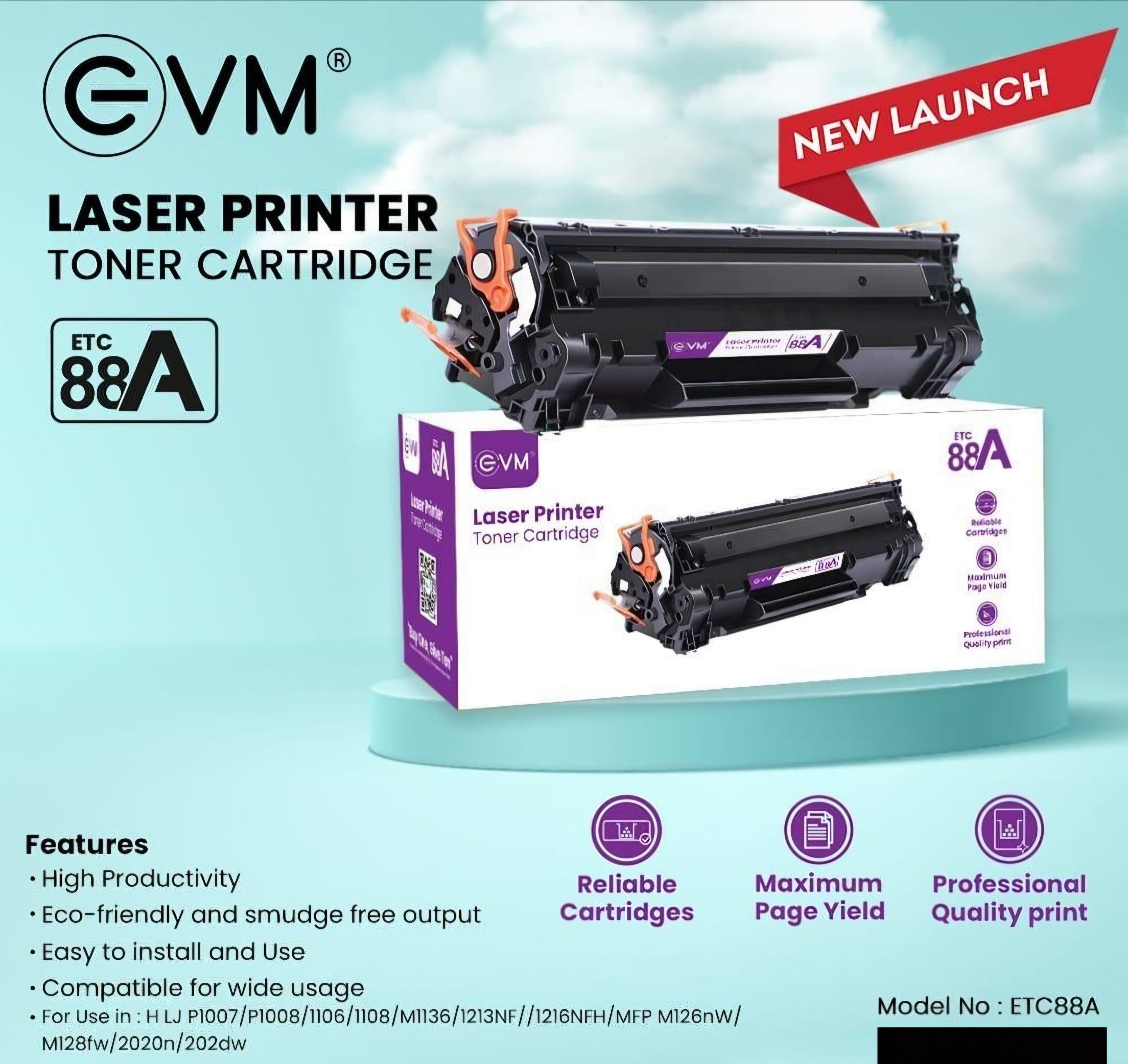 Laser Toner Cartridge — 88A — available at More Copy Systems, Ernakulam, Kochi